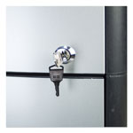Storex Two-Drawer Mobile Filing Cabinet, Metal Siding, 19w x 15d x 23h, Silver/Black view 1