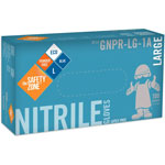 The Safety Zone Powder Free Blue Nitrile Gloves - Large Size - Blue view 2
