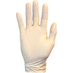 The Safety Zone Powdered Natural Latex Gloves - Polymer Coating - Large Size - Natural - Allergen-free, Silicone-free, Powdered - 9.65