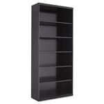 Tennsco Metal Bookcase, Six-Shelf, 34-1/2w x 13-1/2d x 78h, Black view 1