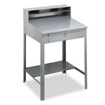 Tennsco Open Steel Shop Desk, 34.5w x 29d x 53.75h, Medium Gray orginal image