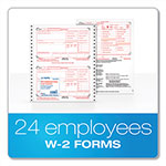 TOPS W-2 Tax Forms, Six-Part Carbonless, 5.5 x 8.5, 2/Page, (24) W-2s and (1) W-3 view 1