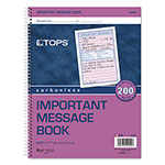 TOPS Telephone Message Book, Fax/Mobile Section, Two-Part Carbonless, 5.5 x 3.88, 4/Page, 200 Forms view 1