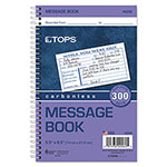 TOPS Spiralbound Message Book, Two-Part Carbonless, 2.83 x 5, 3/Page, 300 Forms view 1