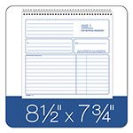 TOPS Spiralbound Service Invoices, Two-Part Carbonless, 8.5 x 7.75, 1/Page, 50 Forms view 2