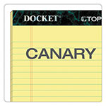 TOPS Docket Ruled Perforated Pads, Narrow Rule, 50 Canary-Yellow 5 x 8 Sheets, 12/Pack view 5