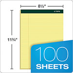 TOPS Double Docket Ruled Pads, Narrow Rule, 100 Canary-Yellow 8.5 x 11.75 Sheets, 6/Pack view 3