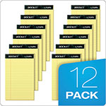 TOPS Docket Ruled Perforated Pads, Wide/Legal Rule, 50 Canary-Yellow 8.5 x 11.75 Sheets, 12/Pack view 3