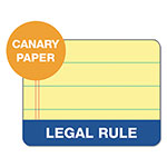 TOPS Docket Ruled Perforated Pads, Wide/Legal Rule, 50 Canary-Yellow 8.5 x 11.75 Sheets, 6/Pack view 2