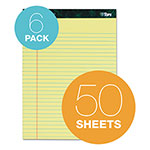 TOPS Docket Ruled Perforated Pads, Wide/Legal Rule, 50 Canary-Yellow 8.5 x 11.75 Sheets, 6/Pack view 3