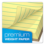 TOPS Docket Gold Ruled Perforated Pads, Wide/Legal Rule, 50 Canary-Yellow 8.5 x 11.75 Sheets, 12/Pack view 3