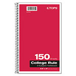 TOPS Coil-Lock Wirebound Notebooks, 3 Subject, Medium/College Rule, Randomly Assorted Covers, 9.5 x 6, 150 Sheets view 5