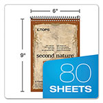 TOPS Second Nature Recycled Notepads, Gregg Rule, Brown Cover, 80 White 6 x 9 Sheets view 2