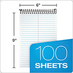 TOPS Docket Gold Steno Pads, Gregg Rule, Frosted White Cover, 100 White (Heavyweight 20 lb Bond) 6 x 9 Sheets view 1