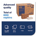 Tork Xpressnap Interfold Dispenser Napkins, 2-Ply, 6.5 x 8.5, White, 500/Pack, 12 Packs/Carton view 5