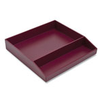 TRU RED™ Divided Stackable Plastic Tray, 2-Compartment, 9.44 x 9.84 x 1.77, Purple view 2
