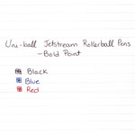 Uni-Ball Jetstream Stick Ballpoint Pen, Bold 1mm, Blue Ink, Black Barrel view 2