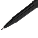 Uni-Ball Stick Roller Ball Pen, Micro 0.5mm, Black Ink, Black Matte Barrel, Dozen view 2