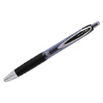 Uni-Ball Signo 207 Retractable Gel Pen, Micro 0.5mm, Black Ink, Smoke/Black Barrel, Dozen view 1