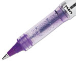 Uni-Ball VISION ELITE Stick Roller Ball Pen, Bold 0.8mm, Purple Ink, White/Purple Barrel view 1