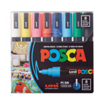 Uni-Ball POSCA Permanent Specialty Marker, Medium Bullet Tip, Assorted Colors, 8/Pack view 1