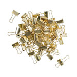 U Brands Binder Clips, Small, Gold, 72/Pack view 1