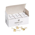 U Brands Binder Clips, Small, Gold, 72/Pack view 2