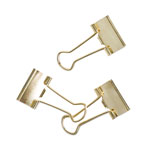 U Brands Binder Clips, Small, Gold, 72/Pack view 3