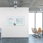 U Brands Magnetic Glass Dry Erase Board Value Pack, 72 x 36, White view 2