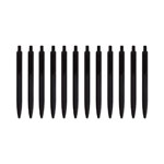 U Brands Cambria Soft Touch Mechanical Pencil, 0.7 mm, HB (#2), Black Lead, Black Barrel, 12/Pack view 1