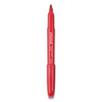 Universal Pen-Style Permanent Marker, Fine Bullet Tip, Red, Dozen view 2