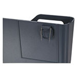 Universal Recycled Plastic Cubicle Single File Pocket, Black view 3