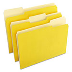 Universal Deluxe Colored Top Tab File Folders, 1/3-Cut Tabs: Assorted, Letter Size, Yellow/Light Yellow, 100/Box view 1