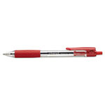 Universal Comfort Grip Ballpoint Pen, Retractable, Medium 1 mm, Red Ink, Clear Barrel, Dozen view 1