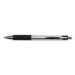Universal Comfort Grip Ballpoint Pen, Retractable, Medium 1 mm, Black Ink, Silver Barrel, Dozen view 1
