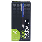 Universal Comfort Grip Ballpoint Pen, Retractable, Medium 1 mm, Blue Ink, Blue Barrel, Dozen view 5