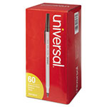 Universal Ballpoint Pen Value Pack, Stick, Medium 1 mm, Black Ink, Gray Barrel, 60/Pack view 1