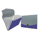 Universal Poly Expanding Files, 13 Sections, Cord/Hook Closure, 1/12-Cut Tabs, Letter Size, Metallic Blue/Steel Gray view 4