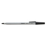 Universal Ballpoint Pen, Stick, Fine 0.7 mm, Black Ink, Gray Barrel, Dozen view 1