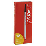 Universal Ballpoint Pen, Stick, Fine 0.7 mm, Black Ink, Gray Barrel, Dozen view 2
