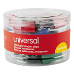 Universal Binder Clips with Storage Tub, Medium, Assorted Colors, 24/Pack view 2