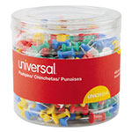 Universal Colored Push Pins, Plastic, Assorted, 0.38