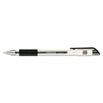 Universal Comfort Grip Gel Pen, Stick, Medium 0.7 mm, Black Ink, Clear Barrel, Dozen view 1