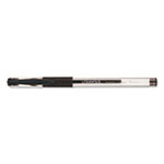 Universal Comfort Grip Gel Pen, Stick, Medium 0.7 mm, Black Ink, Clear Barrel, Dozen view 2