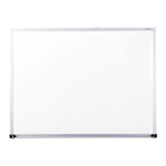 Universal Melamine Dry Erase Board with Aluminum Frame, 24 x 18, White Surface, Anodized Aluminum Frame view 1