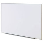 Universal Deluxe Melamine Dry Erase Board, 60 x 36, Melamine White Surface, Silver Anodized Aluminum Frame view 2
