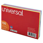 Universal Index Cards, Ruled, 4 x 6, Assorted, 100/Pack view 1