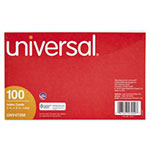 Universal Ruled Index Cards, 5 x 8, White, 100/Pack view 1
