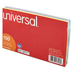 Universal Index Cards, Ruled, 5 x 8, Assorted, 100/Pack view 1