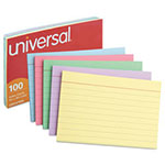 Universal Index Cards, Ruled, 5 x 8, Assorted, 100/Pack view 3